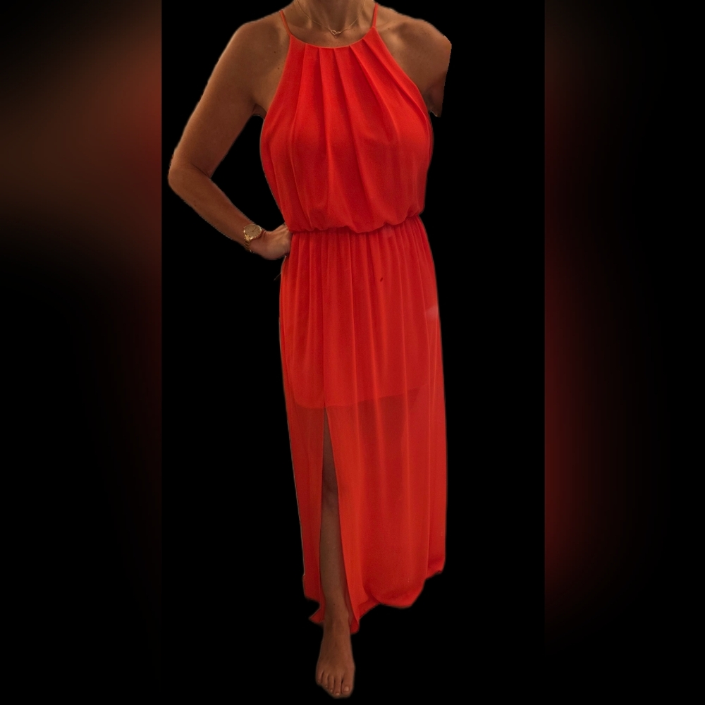 Elegant Red Maxi Dress